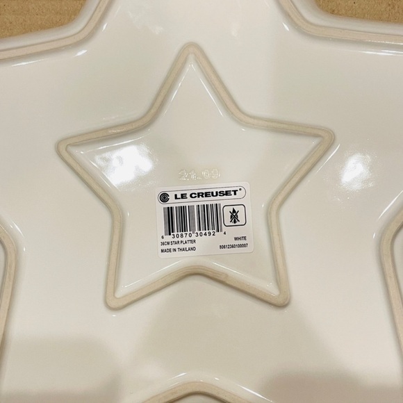 NEW IN BOX Le Creuset Star Platter White Ceramic - Picture 3 of 3